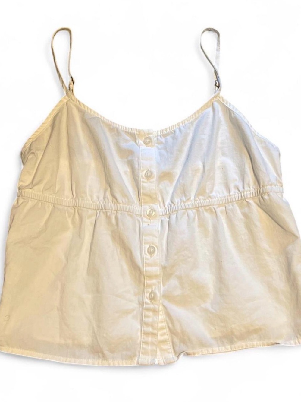 Brandy Melville White Button-Front Camisole